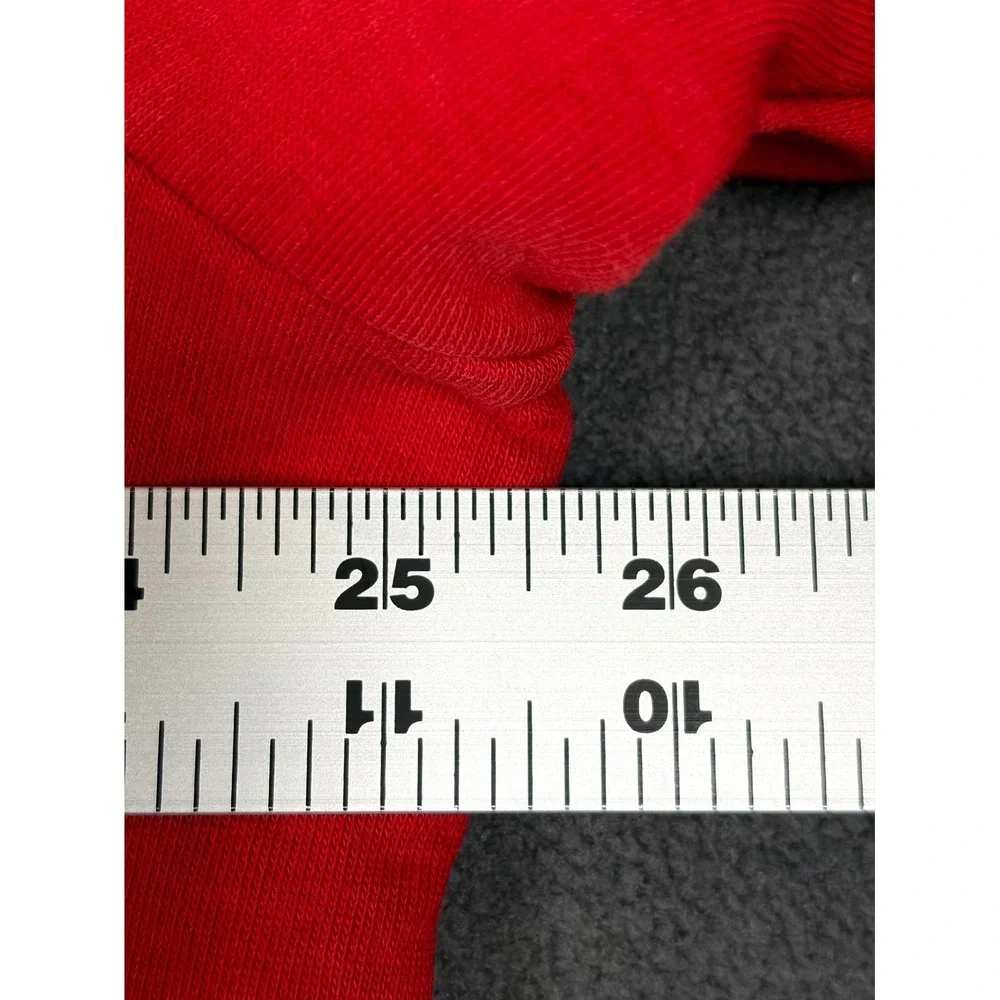 Adidas Essentials Fleece Hoodie Mens XL Red Scarlet Cotton Training Athleisure